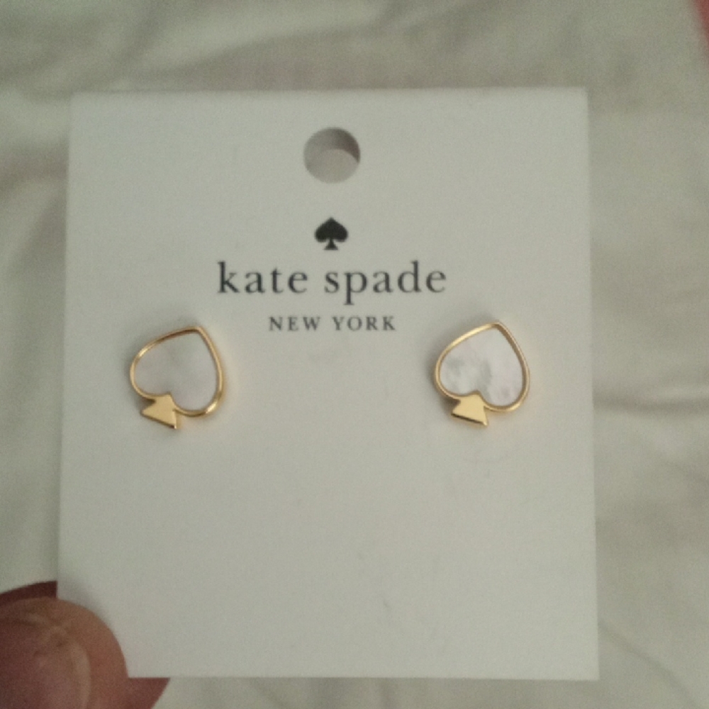 Kate Spade Gold Heart Stud Earrings